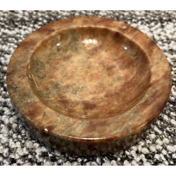Vintage Solid Stone Ring or Soap Holder or Small Catch All & Italian Made 4”X1” - Picture 1 of 12